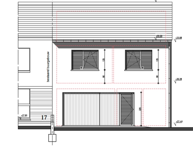 Halfopen bebouwing met 2 bouwlagen